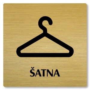Šatna, 80x80mm, zlatá, Nevada